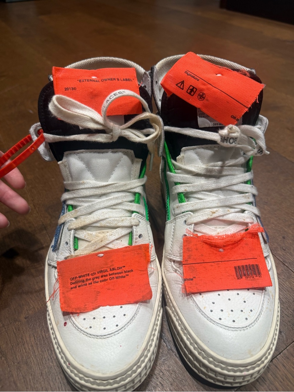 Off white high top sneakers